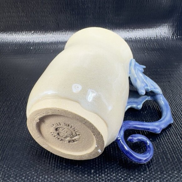 Fired Figments Pottery Coffee Mug Cup Artist Signed Stephanie Krist Large Dragon - Picture 7 of 13